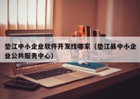 垫江中小企业软件开发找哪家（垫江县中小企业公共服务中心）